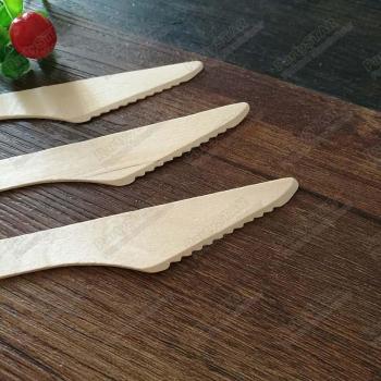 6-Inch Disposable Wooden Knives for Steak and Western Food 300 Count