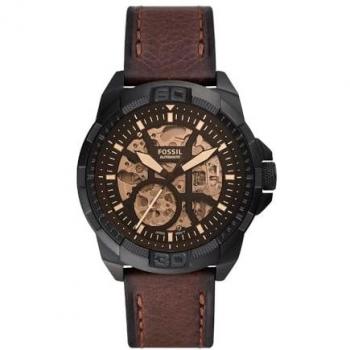 Fossil Armbanduhr Bronson Automatic Schwarz 44 mm