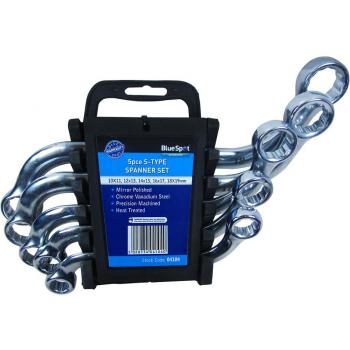 0-19 mm S Type Chrome Spanner Set