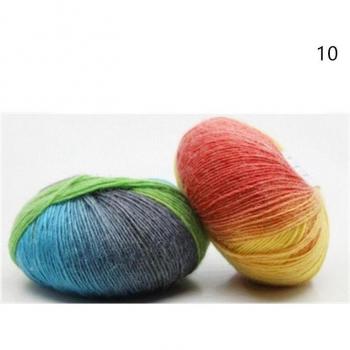 Worsted Wool Yarn - 5 Rolls of 50g Rainbow Colors for DIY Projects