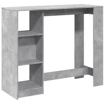 VidaXL Bar Table with Shelf Concrete Grey 124x46x103.5 cm Engineered Wood