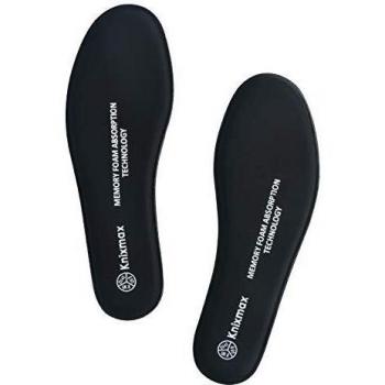 Knixmax Donna Solette Memory Foam molto morbide Confort Suole Scarpe per Stivali da Lavoro e Passeggio, Sport Solette per Assorbimento Degli Urti e Ammortizzazione per Piedi, Comfort,UK11(EU45) nero