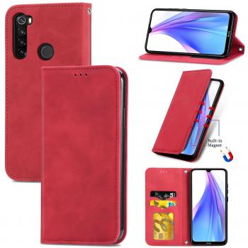 Housse portefeuille antichoc rouge pour Xiaomi Redmi Note 8