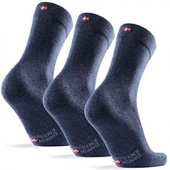 Calcetines Ejecutivos de Algodón DANISH ENDURANCE, Transpirables, Pack de 3