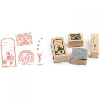 DIY Wooden Stamp Set for Vintage Decoration