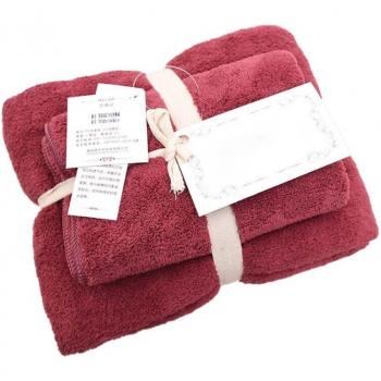 2Pcs Quick Dry Coral Velvet Microfiber Bath Towels