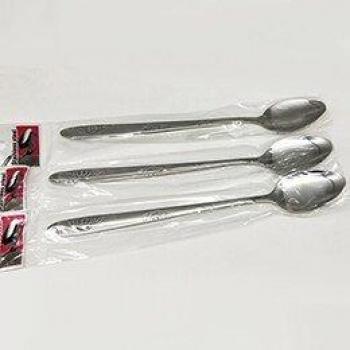 Stainless Steel Long-Handled Ice Cream Spoon Set - 5 Pcs