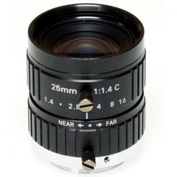 10 MP HD 25mm C-Mount Lens F1.4 for Machine Vision