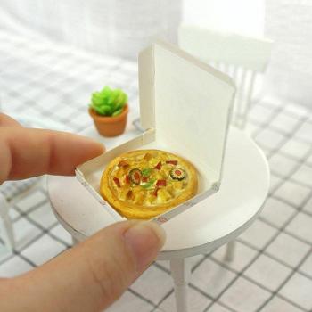 Modèle Alimentaire de Pizza en Résine pour Décoration de Maison de Poupée