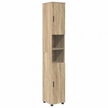 Armadio da bagno Sonoma in rovere alto 30x35x192 cm