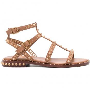 ASH Pepsy Studded Sandals - Brown - Size 36 - Color Sungold