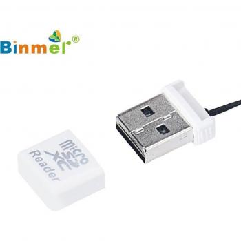 Ecosin2 White MINI USB 2.0 Micro SD/SDXC Card Reader Adapter