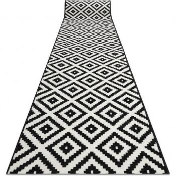 Tapis de Couloir BCF Ruta Diamants Noir et Crème 100 cm
