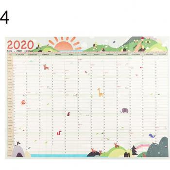 1Pc Yearly Wall Calendar Agenda