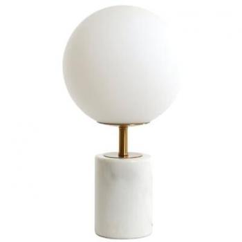 Lámpara de mesa Medina blanca vidrio Light & Living