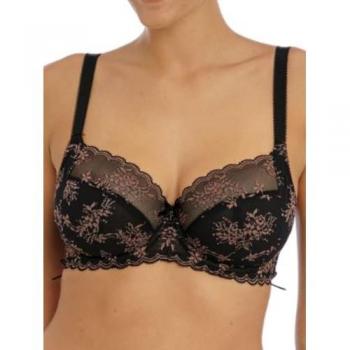 Freya Offbeat Decadence Side Support Bra Black Polyamide, Size 38F
