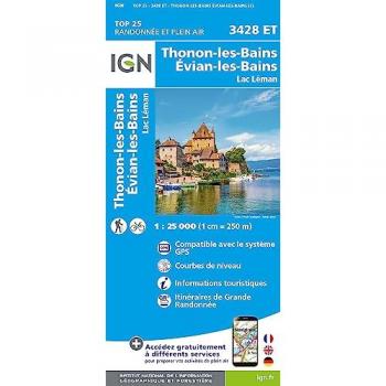 3428ET Thonon-les-Bains Evian-les-Bains 1 : 25 000: 1:25000