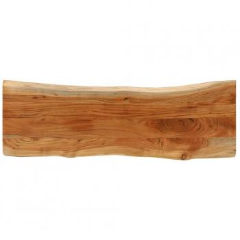 Rectangular Solid Wood Table Top, 110 x 40 x 3.8 cm, Acacia Live Edge