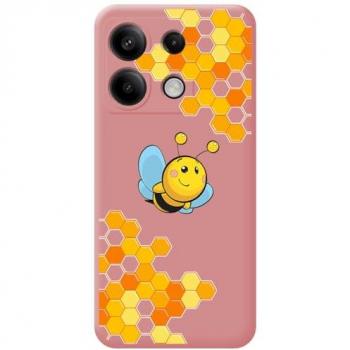 Protector Transparente de Silicona Roja con Dibujos de Abejas para Redmi Note 13 5G