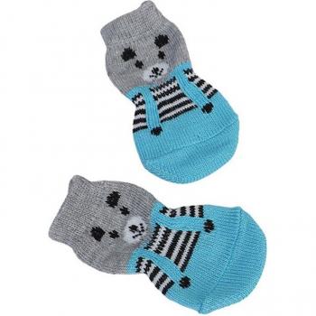 Pet Puppy Dog Socks - 4Pcs Set, Anti-Slip, Knitted, Warm, Breathable for Indoor Use