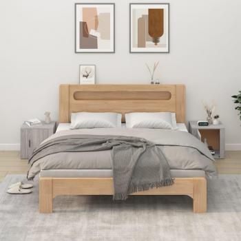VIDAXL Set 2 Comodini da Camera da Letto, Tavolini da notte Rovere Marrone Grigio Sonoma 50x39x47 cm