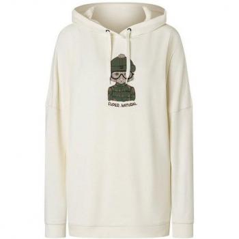 Super.Natural Kvinnelig Snøkatte-Hoodie – Hvit/Variert