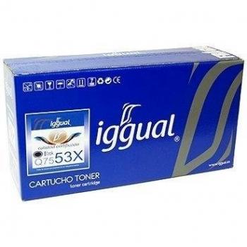 Iggual Tóner Reciclado HP Q7553X Negro - Tóner para impresoras láser