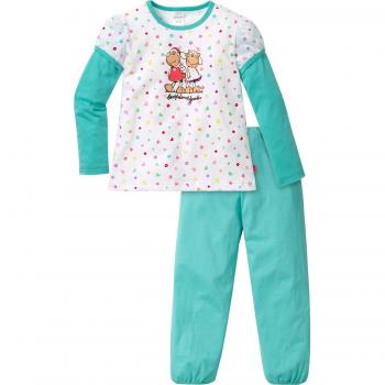 Schiesser Kindermode Schlafanzug Mädchen Nici lang weiß