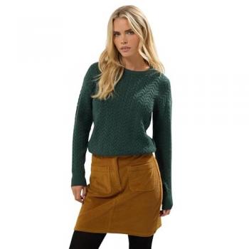 Jupe A-Line petite taille en velours côtelé marron M & Co