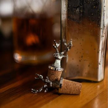 Christmas Stag Cork Bottle Stopper