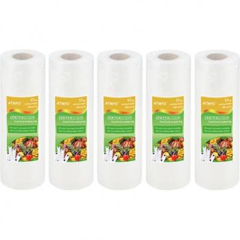 ATWFS 5 Rolls Food Storage Vacuum Bags 12/17/20/25/28cm x 500cm