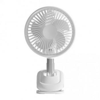 Ventilador de Mesa XO - Tres Velocidades - Silencioso - Batería 2000mAh - Enganche Modo Clip - Ajuste Rotación 90º - 360º - Tapa Frontal Removible - Color Blanco