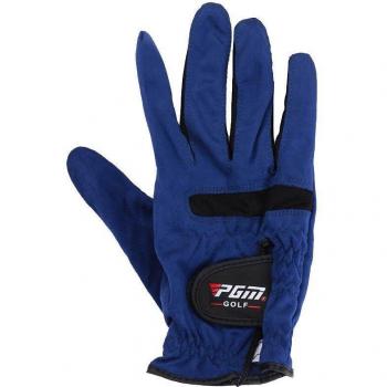 Blue Microfiber Anti-Skid Golf Gloves
