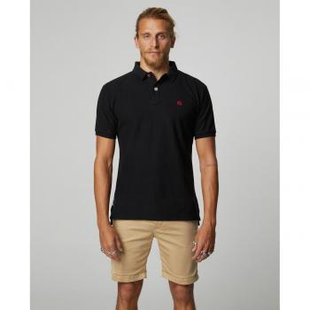 Polo Uomo Manica Corta Ricamata Nero XL