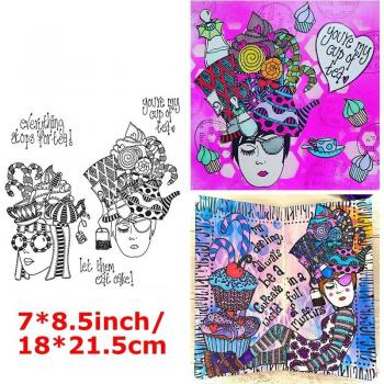 Clear Silicone Stamps for Cupcake and Candy Designs - 2022 Floral Headdress and Hat Collection