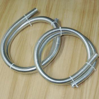 Chrome Split Wire Loom Set - 1/2 & 9/16 Diameter, 40 Length for Motorcycle Wiring