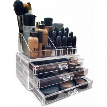 Acrílico Transparente Maquillaje/Cosmético/Joyería/Esmalte De Uñas Organizador Soporte Expositor