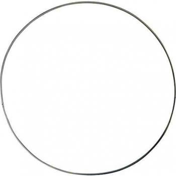 Anneau métallique, 30 cm, 3 mm, blanc, 5 pièces