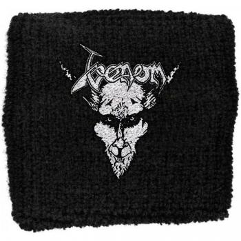 Venom Black Fabric Metal Wristband One Size