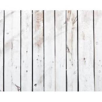 Vintage Wood Effect Wall Mural - White / Large