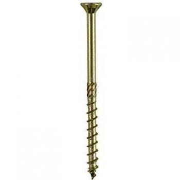 Vite legno struttura testa svasata, acciaio elettrozincato giallo, 8×100 mm Torx, T40 – pacchetto 50 unità