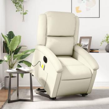 Fauteuil Massage Inclinable VidaXL Crème