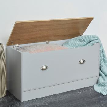 Grey and Oak Storage Box