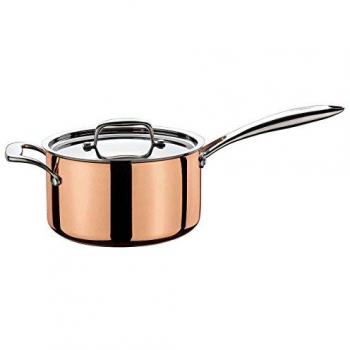 Culinox Stielkasserolle hoch mit Deckel, Ø 20 cm, Kupferlegierung
