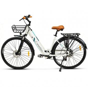 Bicicleta Eléctrica SmartGyro Sunset 250W, 36V, 27.5”, Blanco