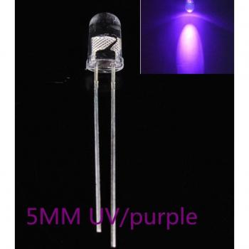 100 pièces diode électroluminescente UV 3mm lumière violette