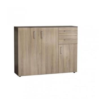 Credenza Interna Bilaminata 3 Ante 2 Cassetti Marrone