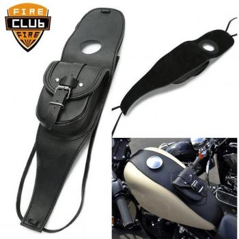 Wasserdichter Leder-Rucksack für Harley Sportster XL 883 1200, schwarze Retro-Tanktasche