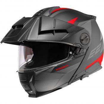 Schuberth E2 Defender Modulaire Helm Zwart Rood Maat L