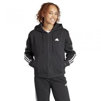 Sudadera con Gorro Adidas Future Icons 3 Franjas - Talla L - Negra